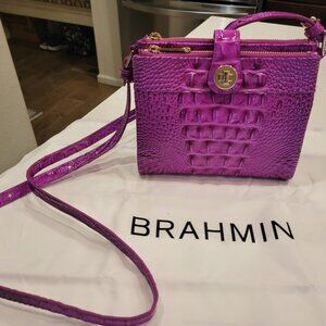NWOT Brahmin Mina Fuchsia Crossbody
